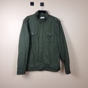 Wenven Olive Green Military Faux Fur lined Jacket Size M